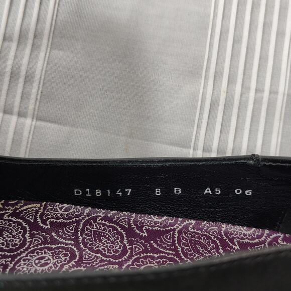 Cole Haan Leather Slip On Flats Loafers Black Weave Women's Size 8B - Picture 9 of 11